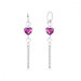Náušnice růžové se Swarovski Elements Soul KWS280810F Fuchsia