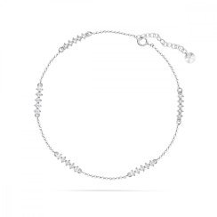 Řetízek na nohu stříbrný se Swarovski Elements Nilo BA31021