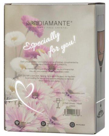 Poháre na víno sa Swarovski Elements srdce Petit Wines-Heart 240 ml