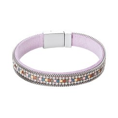 Náramok mix farieb textilný 53008.3 purple