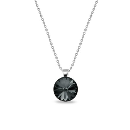 Náhrdelník Rivoli šedý so Swarovski Elements N112212SN Candy 12 mm