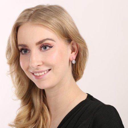 Strieborné visiace náušnice okrúhle 11639.1