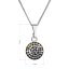 Strieborný náhrdelník so Swarovski kryštálmi okrúhly mesačný 32086.3 moonlight
