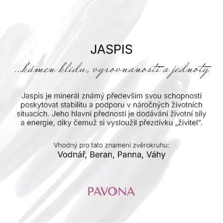 Náramek s minerálními kameny jaspis světlý 43057.3