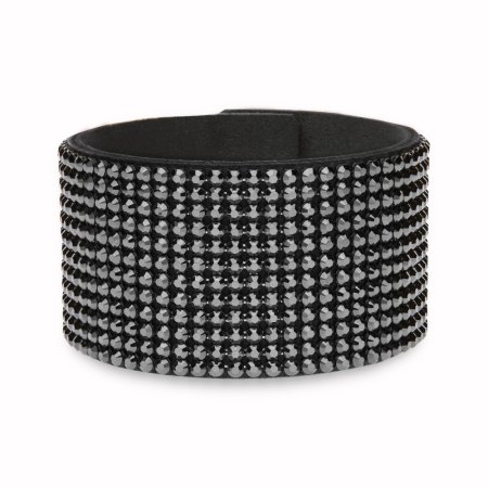 Náramek se Swarovski Elements Chic Large BMESH12CZJ Hematite