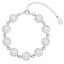 Stříbrný náramek se syntetickým opálem a s křišťály Preciosa bílý 33105.1 White s. Opal