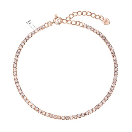 Jemný pozlacený tenisový náramek 13095.1 Rose Gold