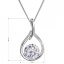 Strieborný náhrdelník so Swarovski kryštálmi fialová kvapka 32075.3 Violet