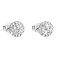 Strieborné náušnice pecka s kryštálmi Swarovski biele okrúhle 31136.1 Krystal