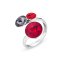Prsteň sa Swarovski Elements Lollipop P11223LSISN Light Siam