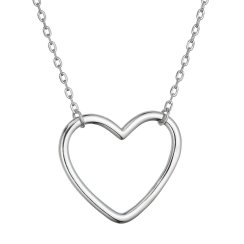 Stříbrný náhrdelník srdce 62024
