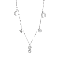 Náhrdelník čirý se Swarovski Elements Krystal