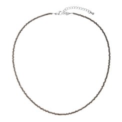 Náhrdelník s pravými grey spinel kamene 42012.3 oceľ