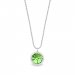 Strieborný náhrdelník zelený sa Swarovski Elements Birthday Stone NB1122SS29PE Peridot