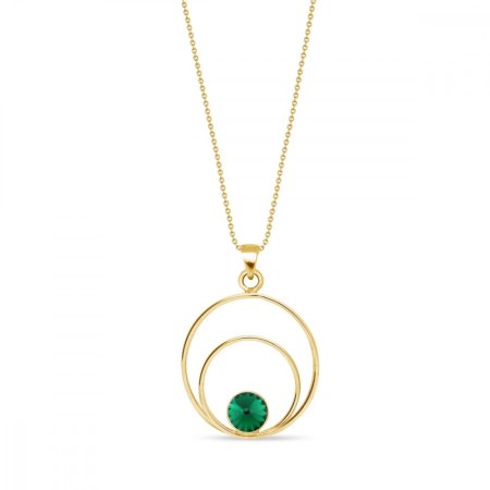 Náhrdelník zelený se Swarovski Elements Glory NODG1122SS29EM Emerald