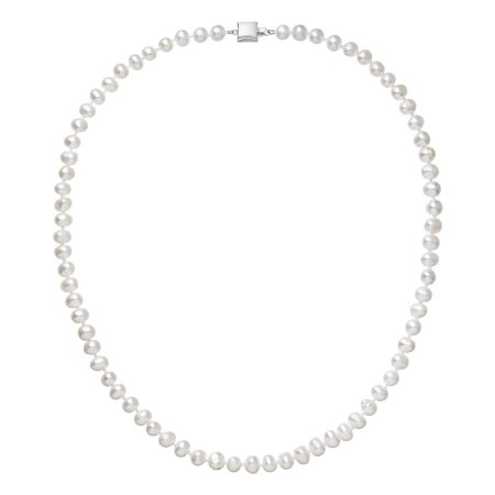 Perlový náhrdelník z říčních perel se zapínáním z bílého 14 karátového zlata 822001.1/9268B bílý