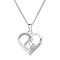 Strieborný náhrdelník matka a dieťa so Swarovski kryštálmi biely 32073.1 Krystal