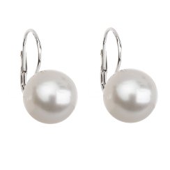 Náušnice se Swarovski Elements perla 31144.1Bílá 12 mm