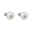 Stříbrné náušnice pecky s bílou říční perlou 21004.1 8 mm