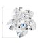 Stříbrný přívěsek s krystalem Swarovski bílá květina 34072.1 Krystal