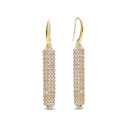 Naušnice se Swarovski Elements Classy KWMESH4GS Gold Shadow