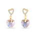 Náušnice fialové se Swarovski Elements Amore KCSG622810LAMSH Light Amethyst Shimmer