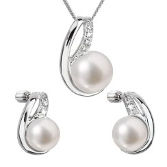 Perlová súprava z riečnych perál biela 29042.1