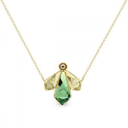 Náhrdelník zelený se Swarovski Elements Falena NKFG47313ERLG Erinite