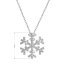 Stříbrný náhrdelník se zirkony sněhová vločka 12047.1