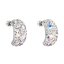 Strieborné náušnice visiace s kryštálmi Swarovski ab efekt polkruh 31164.2 AB