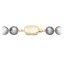 Perlový náramek z říčních perel se zapínáním ze 14 karátového zlata 923010.3/9269A grey