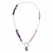 Stříbrný náhrdelník fialový Sassolino N6433VL10MIX Vitrail Light