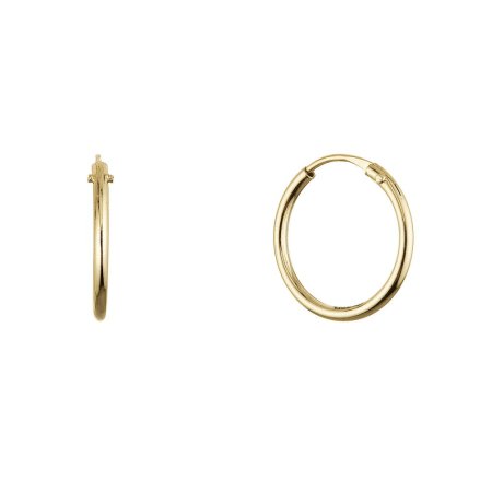 Zlaté 14 karátové náušnice malé kruhy 91A00087