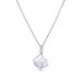 Náhrdelník so Swarovski Elements biela kocka Krystal 8 mm