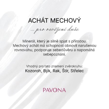 Náramek s minerálními kameny achát mechový 43056.3