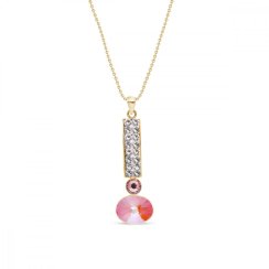 Náhrdelník oranžový se Swarovski Elements Lingo NGFM4122COGD Orange Glow DeLite