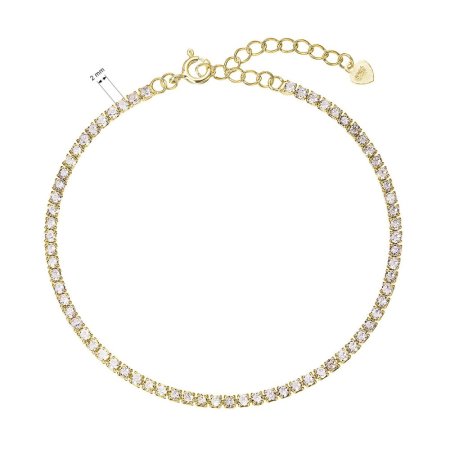 Jemný pozlacený tenisový náramek 13095.1