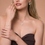 Strieborný náhrdelník s kryštálmi Swarovski Elements Briselle NCPG4320CC Krystal