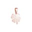 Pozlacený stříbrný přívěsek čtyřlístek lesklý 64094 rose gold