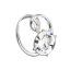 Stříbrný přívěsek s krystalem Swarovski bílý ovál 34228.1 Krystal