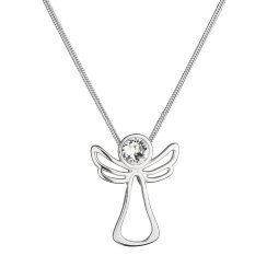 Strieborný náhrdelník anjel sa Swarovski kryštálom 32080.1 Krystal