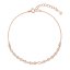Pozlacený stříbrný ROSE náramek s malými zirkony 13031.1 crystal