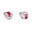 Stříbrné náušnice pecka s krystaly Swarovski mix barev kulaté 31336.3 Sweet Love