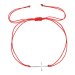 Kabbalah náramek se stříbrným křížkem 13045.3 red