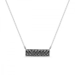 Náhrdelník šedý so Swarovski Elements Radiance NFMP2SN Silver Night