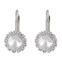 Náušnice so Swarovski Elements koliesko Krystal menší 13 mm