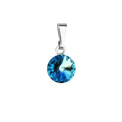 Prívesok Rivoli so Swarovski Elements Bermuda Blue 8 mm