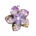 Strieborný prívesok s kryštálom Swarovski fialová kvetina 34072.5 Vitrail Light