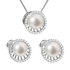 Perlová súprava z riečnych perál biela 29034.1