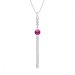 Náhrdelník ružový sa Swarovski Elements Ballena NC1122SS29F Fuchsia